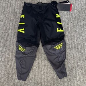NWT Fly Racing Black and Yellow Pants